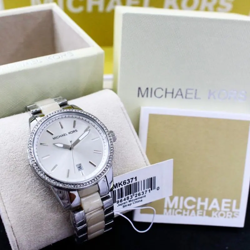 Michael Kors Ritz Silver-tone Dial Steel and Acrylic Ladies Watch- MK6371